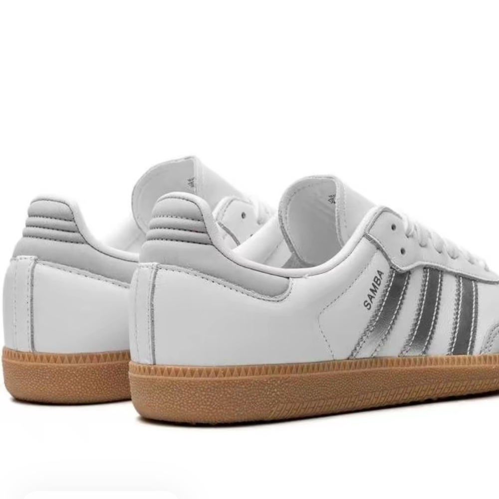 Adidas Samba White and Gray Shoes- Women's US 7.5 - Picture 3 of 11